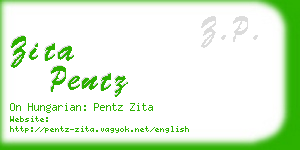zita pentz business card